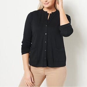 Isaac Mizrahi Live! Essentials Button Front Cardigan